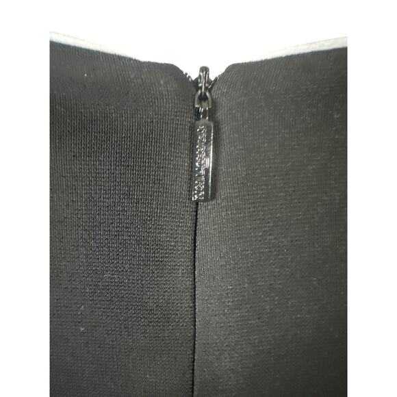 KARL LAGERFELD PARIS BLACK DRESS BABY BLUE RUFFLE CUFF WOMEN’S SIZE 10 - Picture 4 of 8